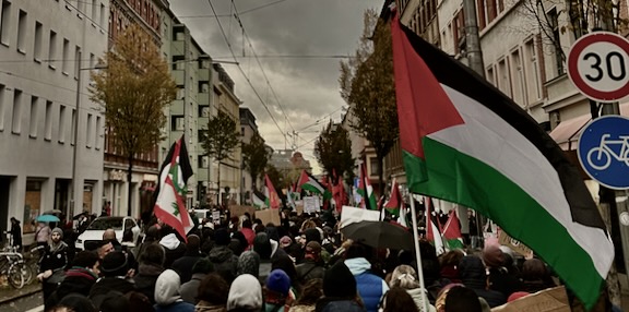 Palestine support demonstration in Leipzig